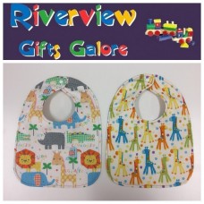 Reversible Bib - African Animals & Giraffes Reversible Bib - African Animals & Giraffes